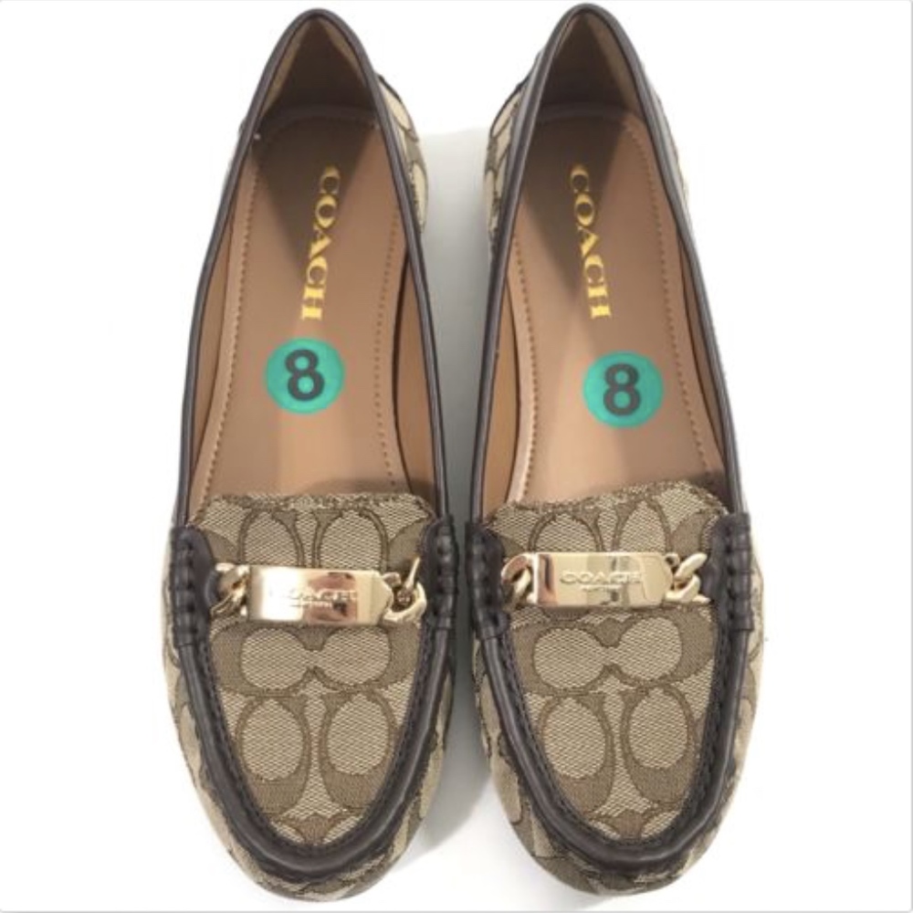 Coach A01918 Olive Loafers Moccasins Shoes - Picture 6 of 8